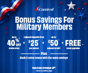Carnival Fall Fun Savings - Upgrades, Reduced Deposits - Special cruise offer
